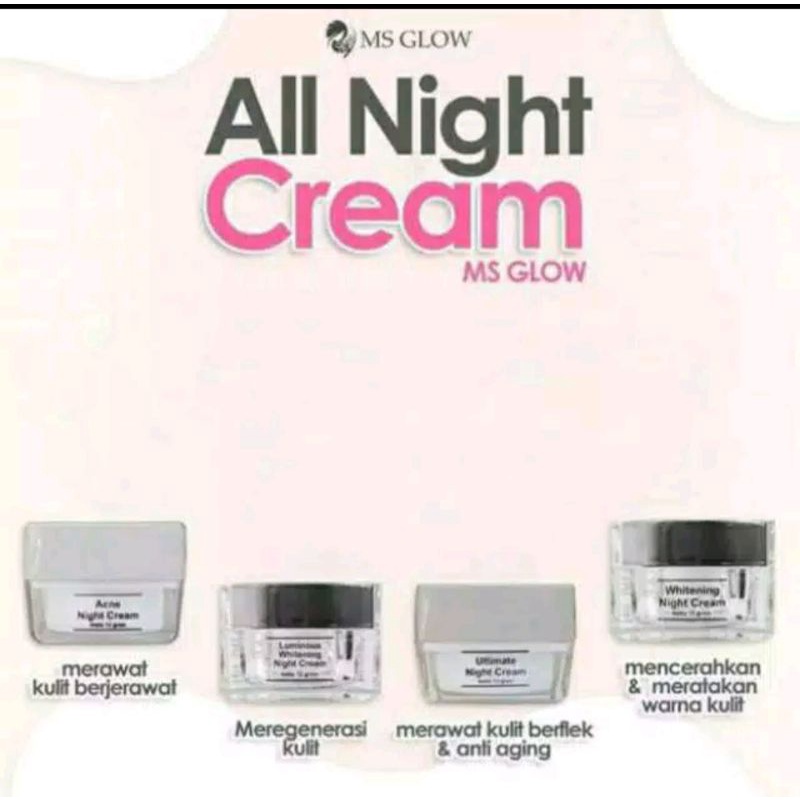 NIGHT CREAM MS GLOW / ECER NIGHT CREAM MS GLOW / DNA SALMON