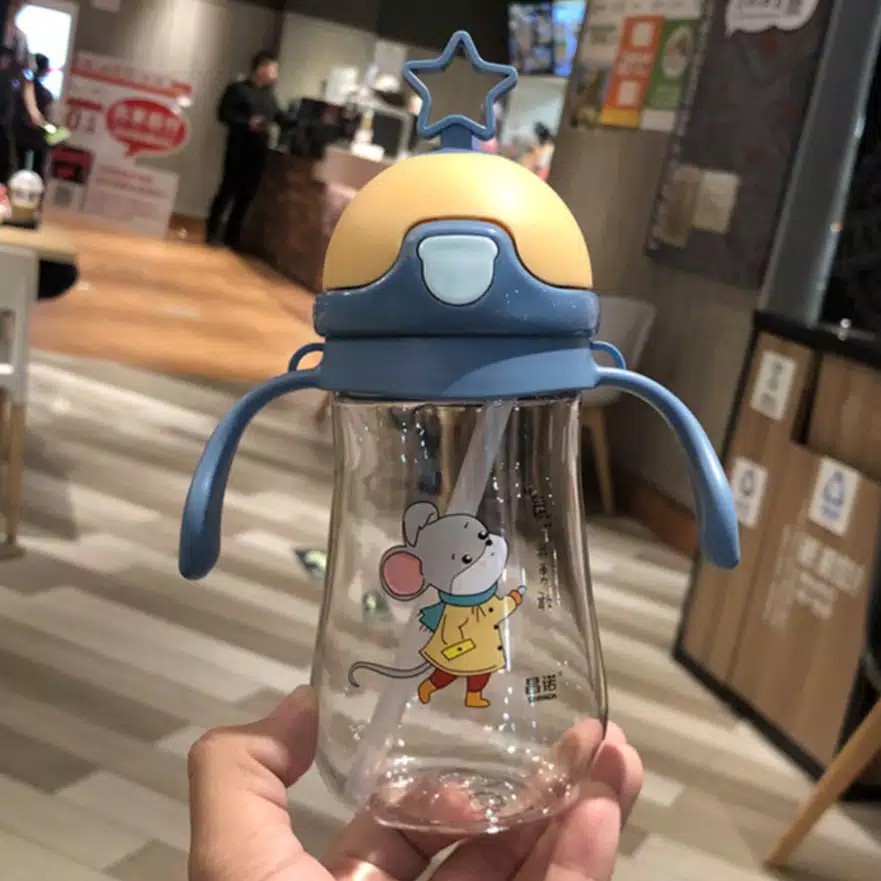 BABY SIPPY CUP / BABY STRAW CUP/ Botol Minum bayi Sedotan 280ML 370ML Botol Minum BINTANg Jerami