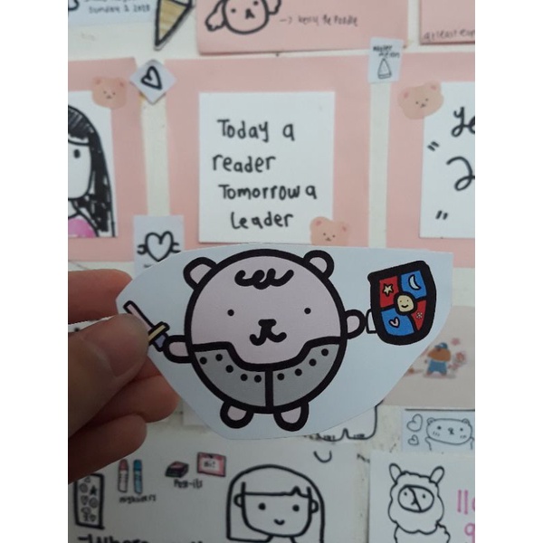

Bw06-Warm hugs matte vinyl stickers-Bear warrior