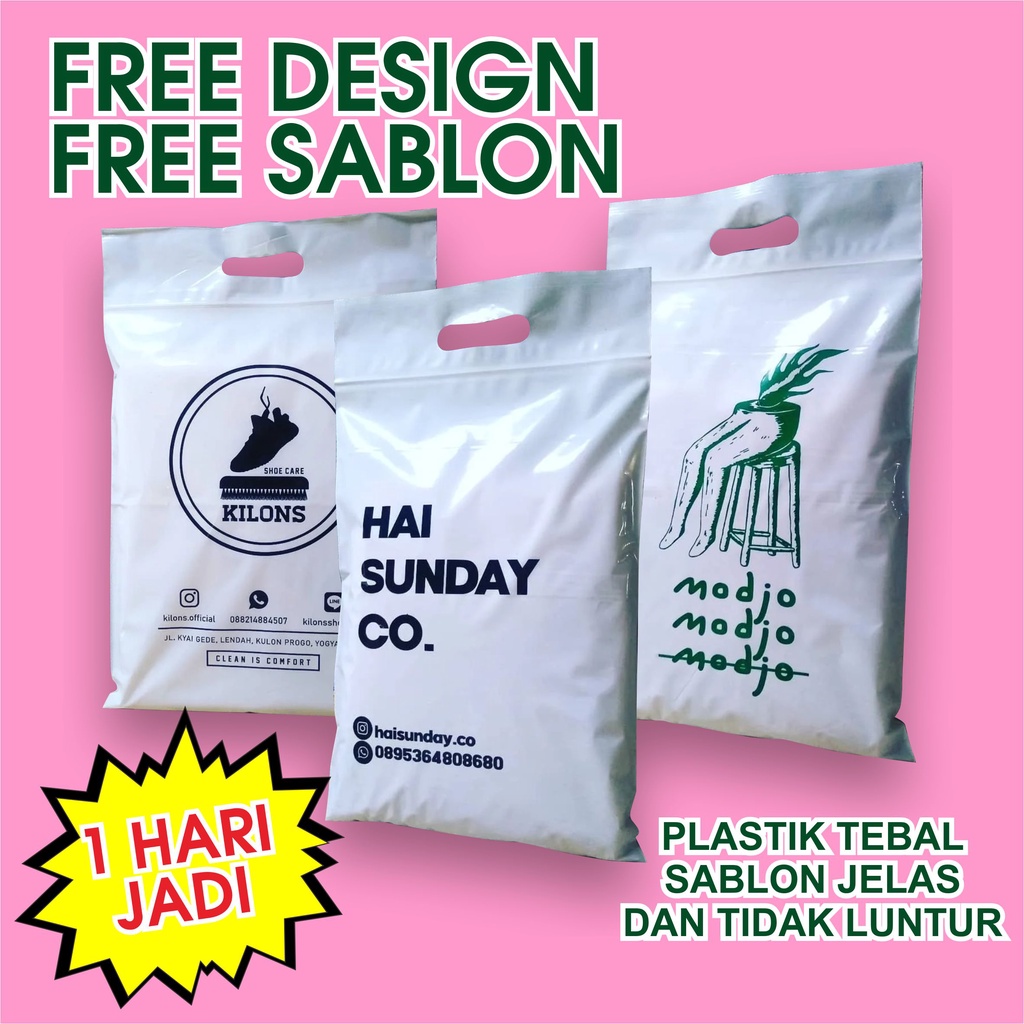 PLASTIK SABLON CUSTOM ZIPLOCK KLIP FREE SABLON FREE DESAIN PACKING OLSHOP PLASTIK DISTRO