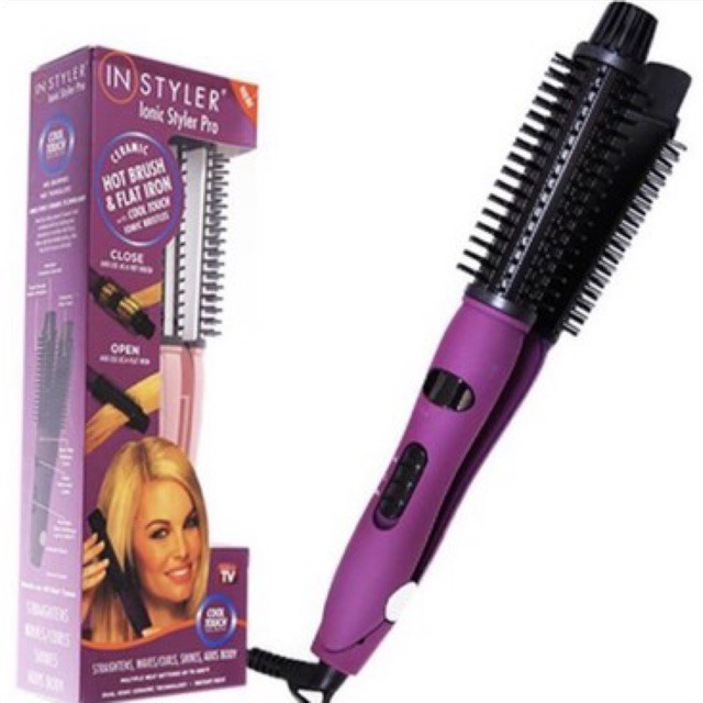 CATOK INSTYLER UNGU HOT V BRUSH IRON CURL FLAT/CATOK SISIR MULTIFUNGSI RAPID PRO HEAT UP/CATOK BLOW