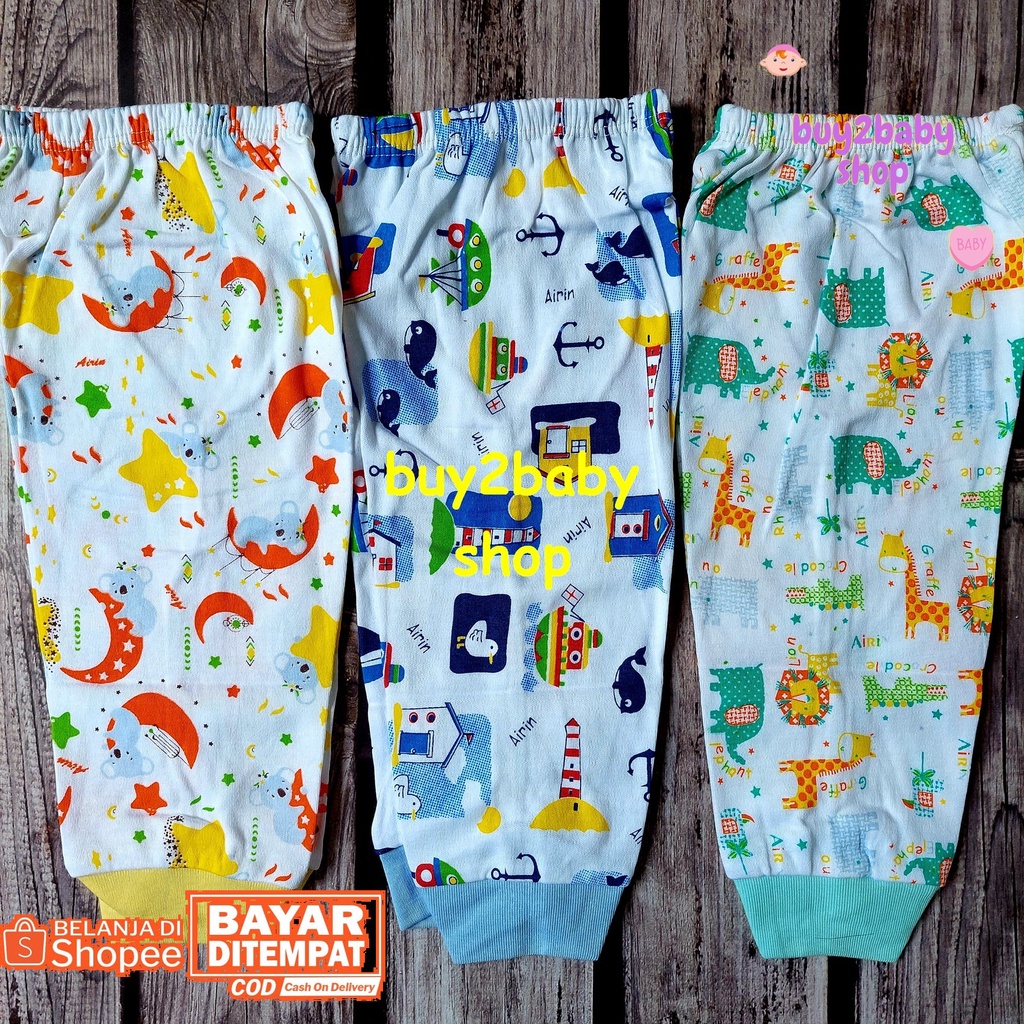 Celana panjang bayi Animal Series Little Smart Airin Baby 0-3 Bulan 3 PCS