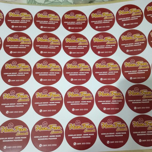 

STIKER LABEL CROMO A3 BULAT. 1 HARI JADI