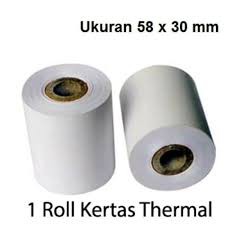 Kertas Struk 10 Roll Thermal Paper 58 X 30 Mm Untuk EDC Printer Zjiang Vrtec