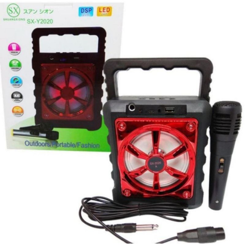 Speaker Bluetooth SX-Y2020 MP3 Karaoke USB Radio