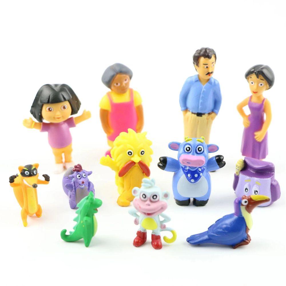 Lanfy Dora the Explorer Figure Mainan Anak Ulang Tahun Anak Hadiah Natal Dekorasi Boneka Tokoh Anime PVC Mainan TV Action Figure