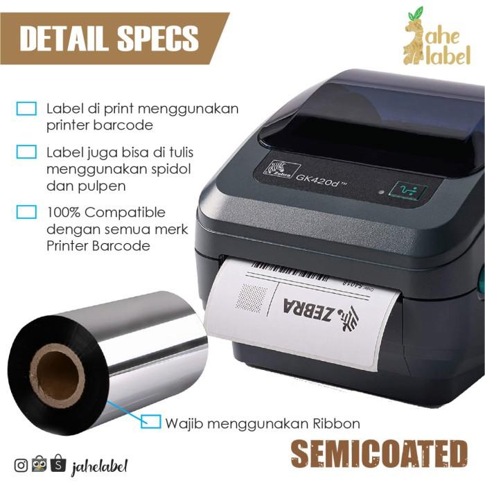 

LABEL STIKER BARCODE 90x45 mm SEMICOATED WARNA HIJAU 1000 PCS