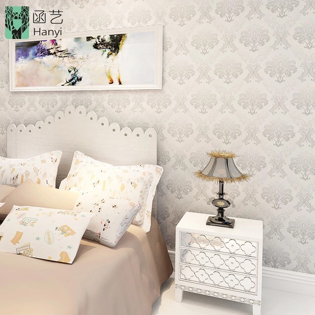 WALLPAPER DINDING MOTIF BATIK SILVER 10m x 45cm