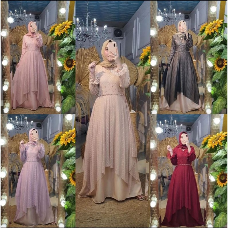 OZIAS 08718 BAJU PESTA / GAMIS PESTA / DRESS PESTA / GAMIS TILEDOT OZIAS / TILEDOT MURAH / BAJU KOND