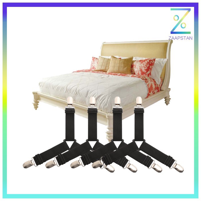 Penjepit Ujung Sprei Kasur Bed Sheet Clip Holder 4 PCS - FS-1809 - Bla