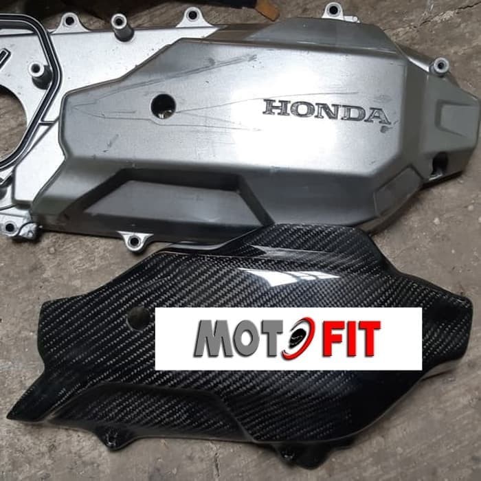 Cover blok cvt honda adv 150 carbon kevlar cover cvt adv carbon asli