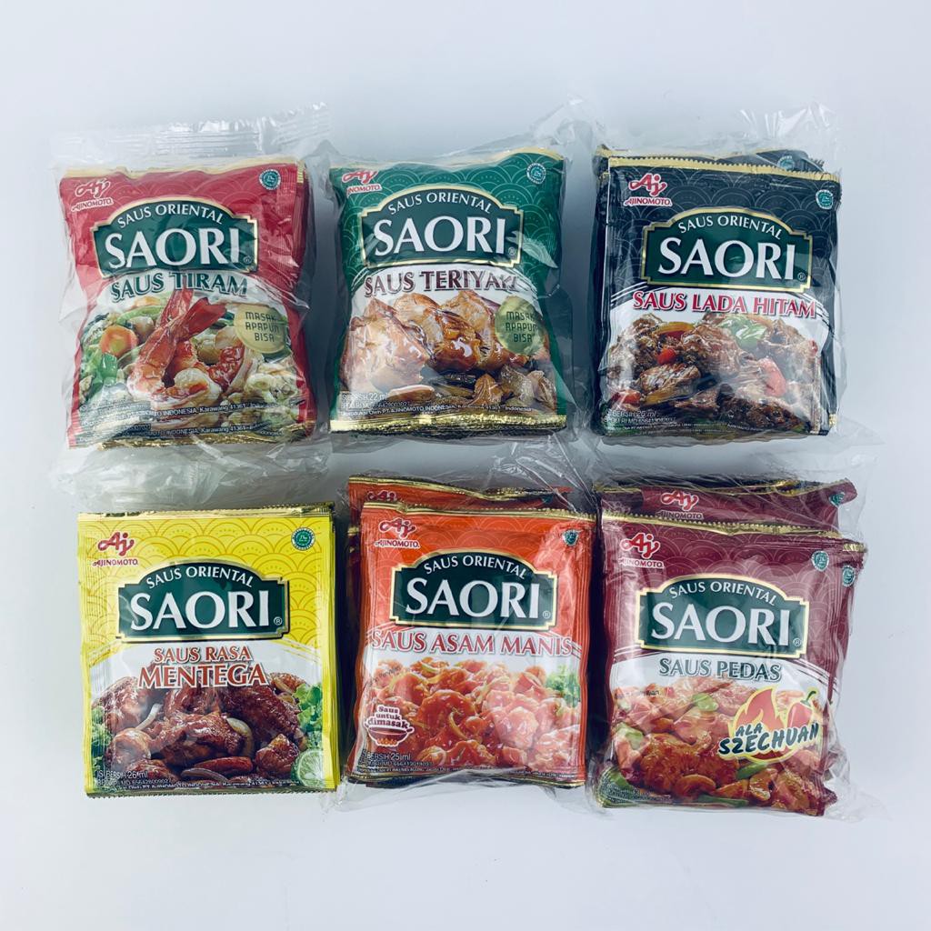 Saori / Lada hitam / Saus tiram /saus teriyaki /saus mentega /asam manis / saus pedas