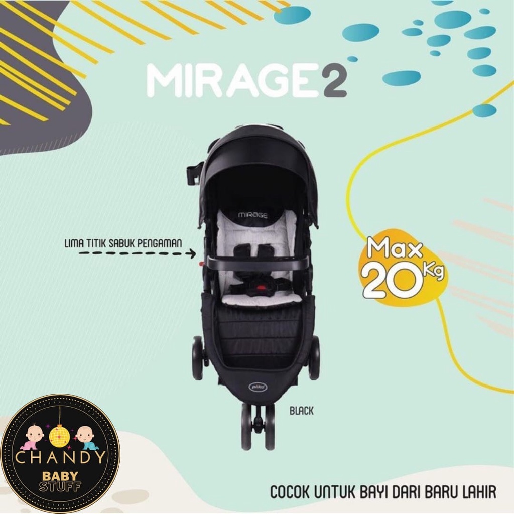 STROLLER BABY PLIKO MIRAGE 2 BS 559 ONE HOLD FOLD SYSTEM