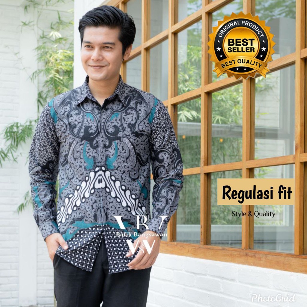 Batik Pria Kemeja Batik  Pria Lengan panjang Modern size M L XL XXL Reguler Fit