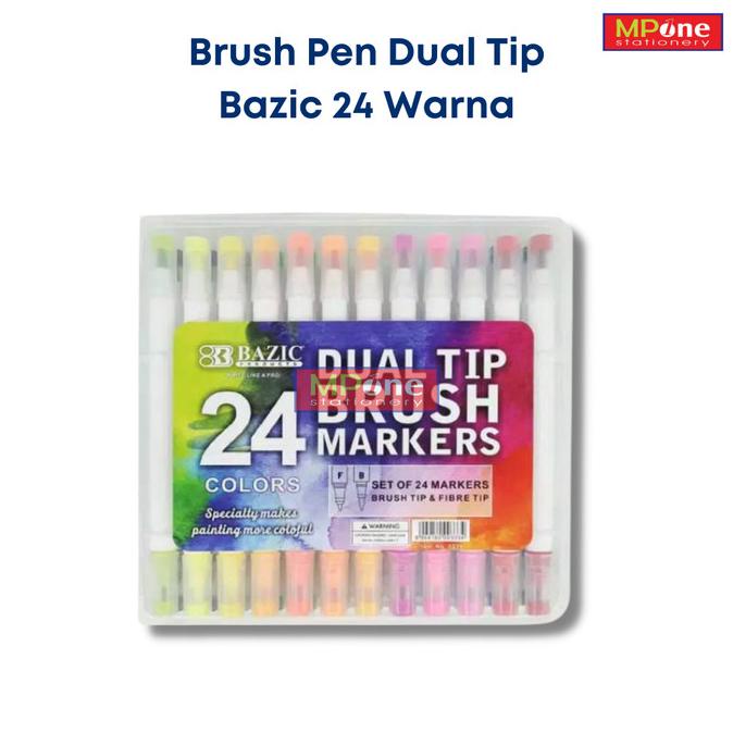 

(BISA COD) Brush Pen Dual Tip Bazic 24 Warna PROMO Kode 192