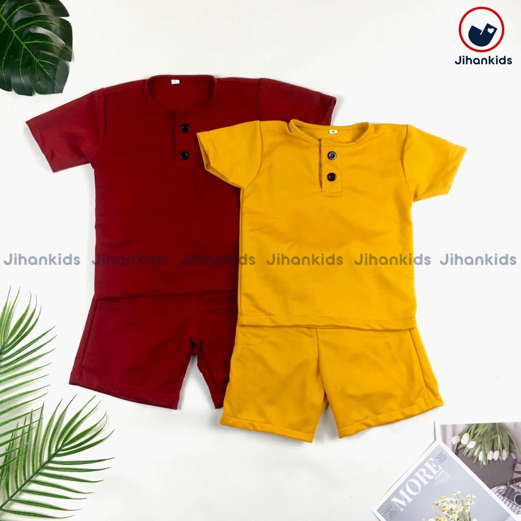 Kiano Set Celana Pendek Polos / Baju Anak Set Kiano 1-5 tahun