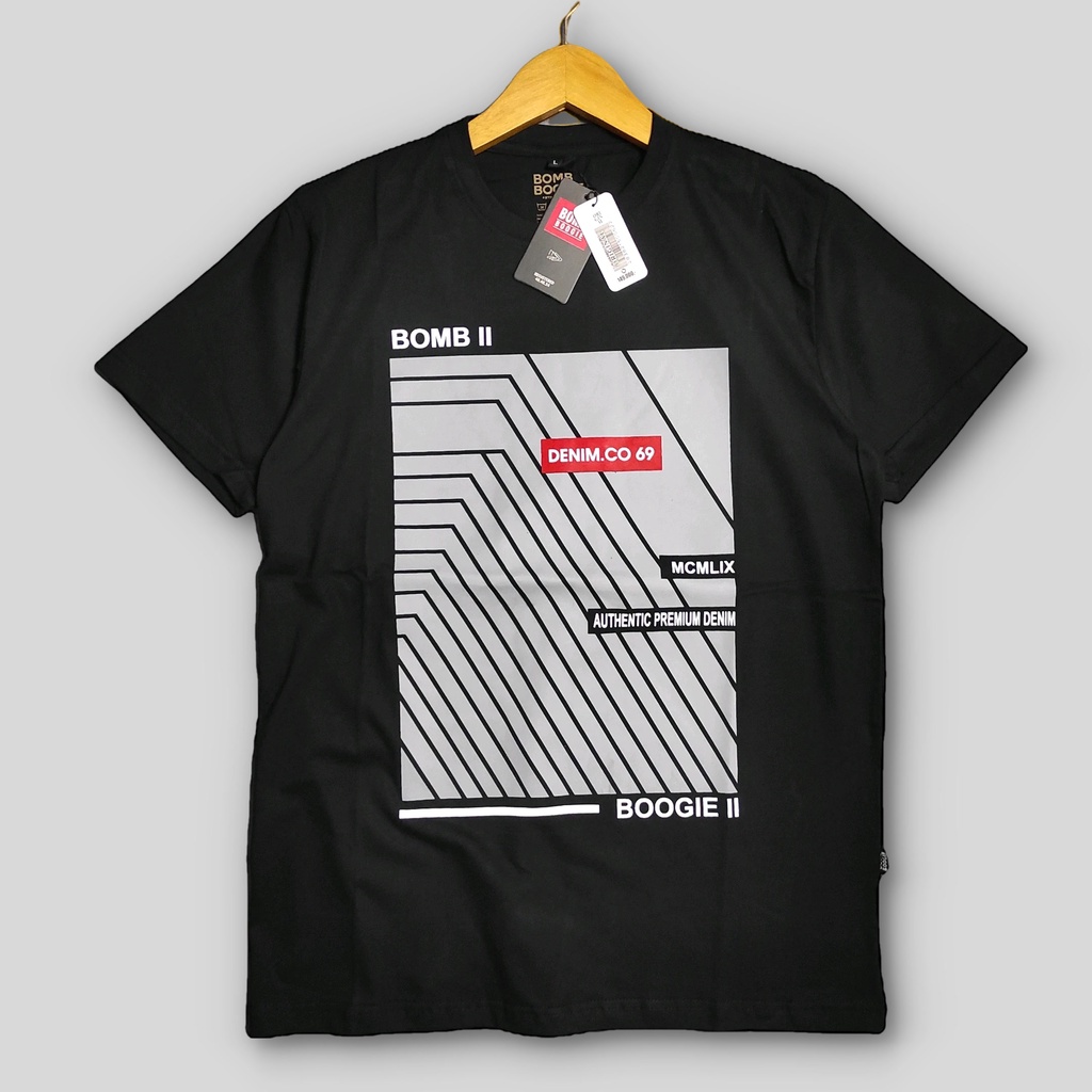 KAOS BOMBBOOGIE LENGAN PENDEK BAHAN KATUN COMBAD 24S BAJU DISTRO PRIA ORIGINAL BOMBOOGIE BOMBOGIE TE