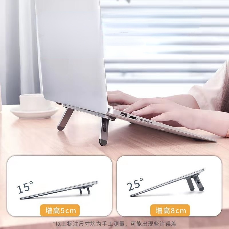 Braket Pendingin Laptop Lipat Portable Bahan Aluminum Alloy
