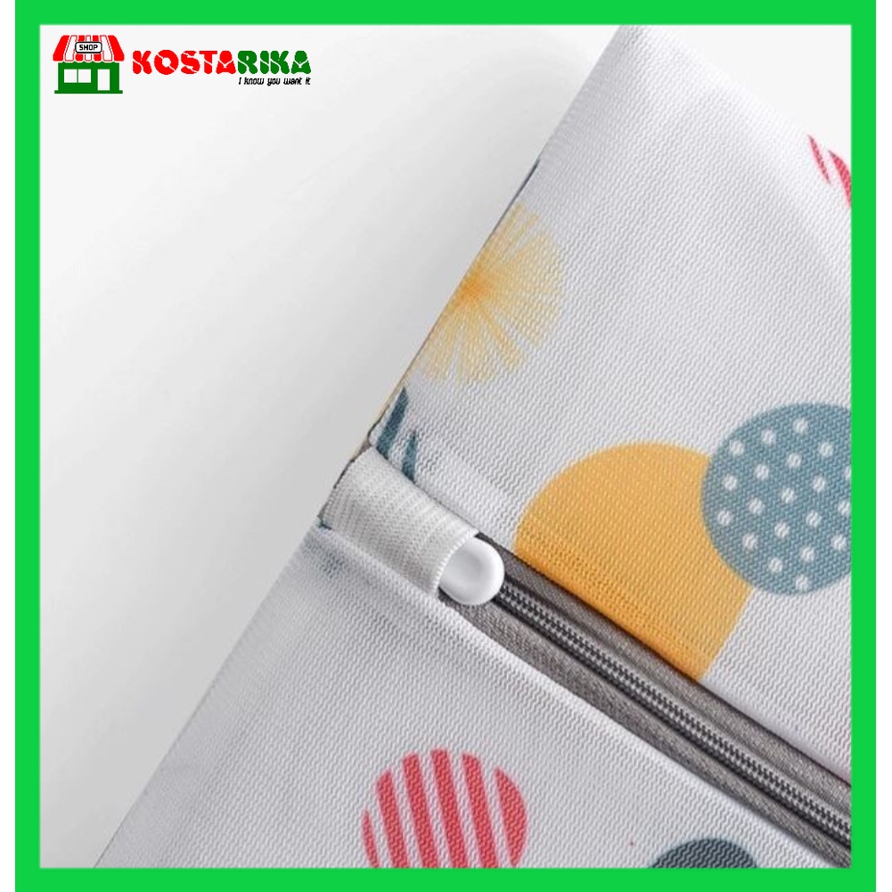 KOSTARIKA Laundry Bag Motif Laundry Net Keranjang Baju Kotor Pengaman Cucian Pakaian 50cm X 60cm