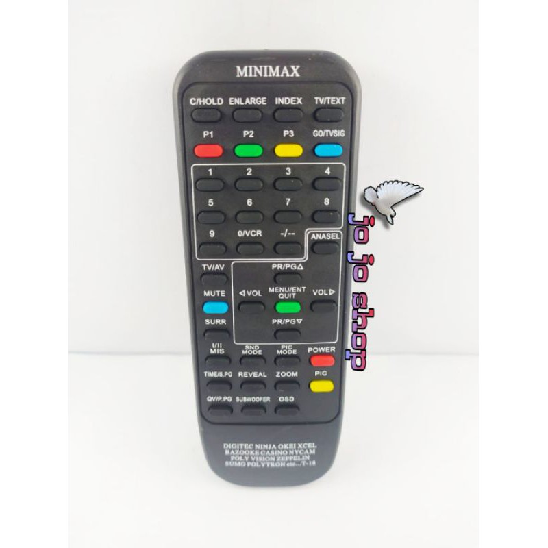 Remot Tv Tabung Minimax POLYTRON/Remot Tv Minimax Polytron