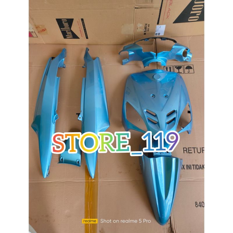 BODY HALUS FULL SET MIO SPORTY BIRU TELOR ASIN/BIRU MUDA POLOS