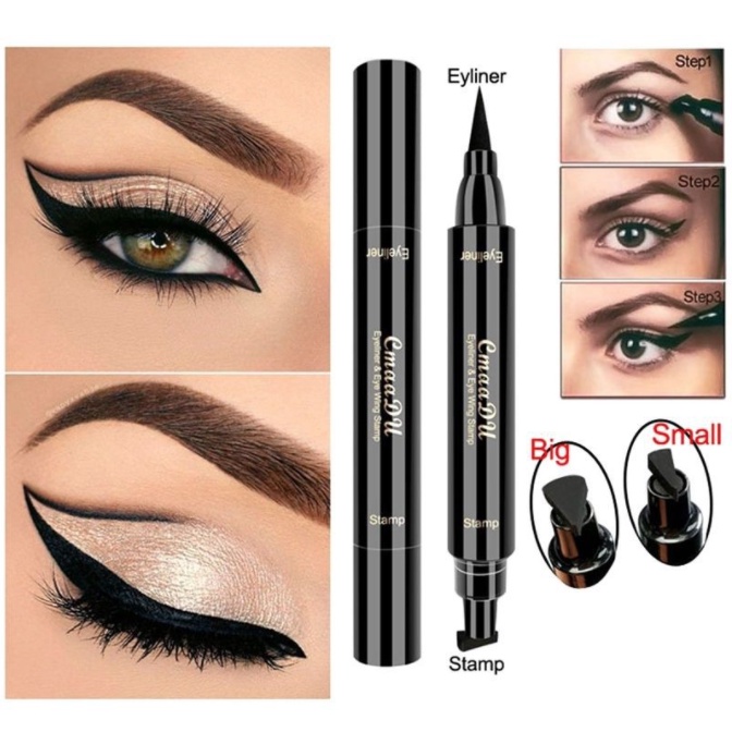 CMAADU Stamps Eyeliner Double Head Black Quick Dry Vamp Tool XX006