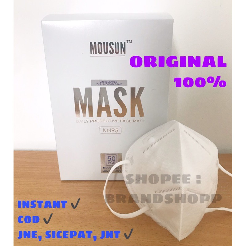 masker kn95 mouson 5ply per box isi 50pcs - masker n95