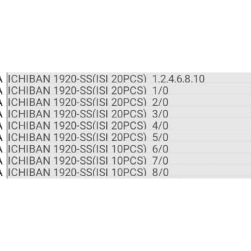 kail pancing stainless ichiban pioneer 1920 ss atau 1930 ss