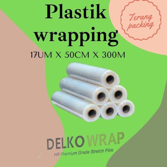 

Plastik wrapping barang bening delkowrap uk 50cm x 300m