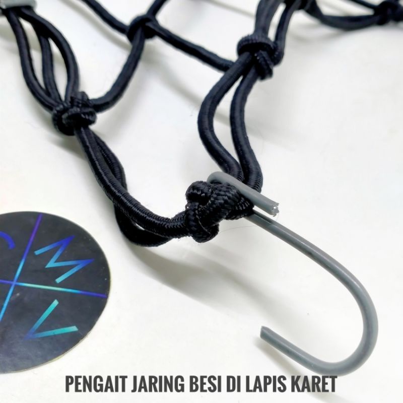 [BEST SELLER] TALI JARING BARANG / HELM / JAS HUJAN / JOK BAGASI MOTOR ELASTIS SERBAGUNA 32cm ANTI PUTUS