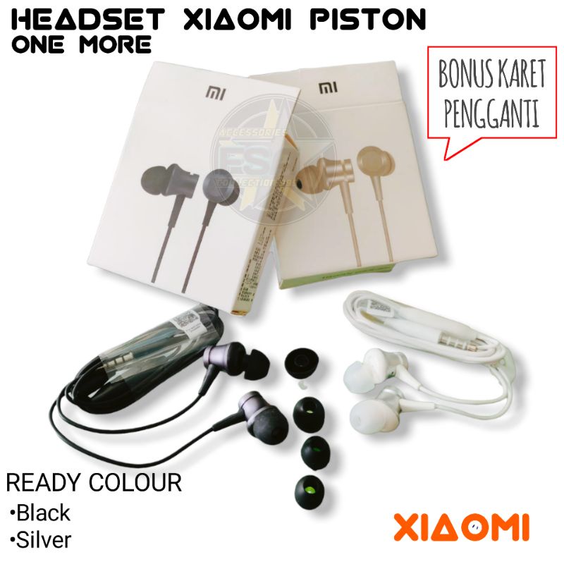 HEADSET XMI 1 MORE EXTRA BASS STEREO EARPHONE XMI RDMI 8 9 10 10C NOTE 5 6 7 8 9 10(1 MORE)