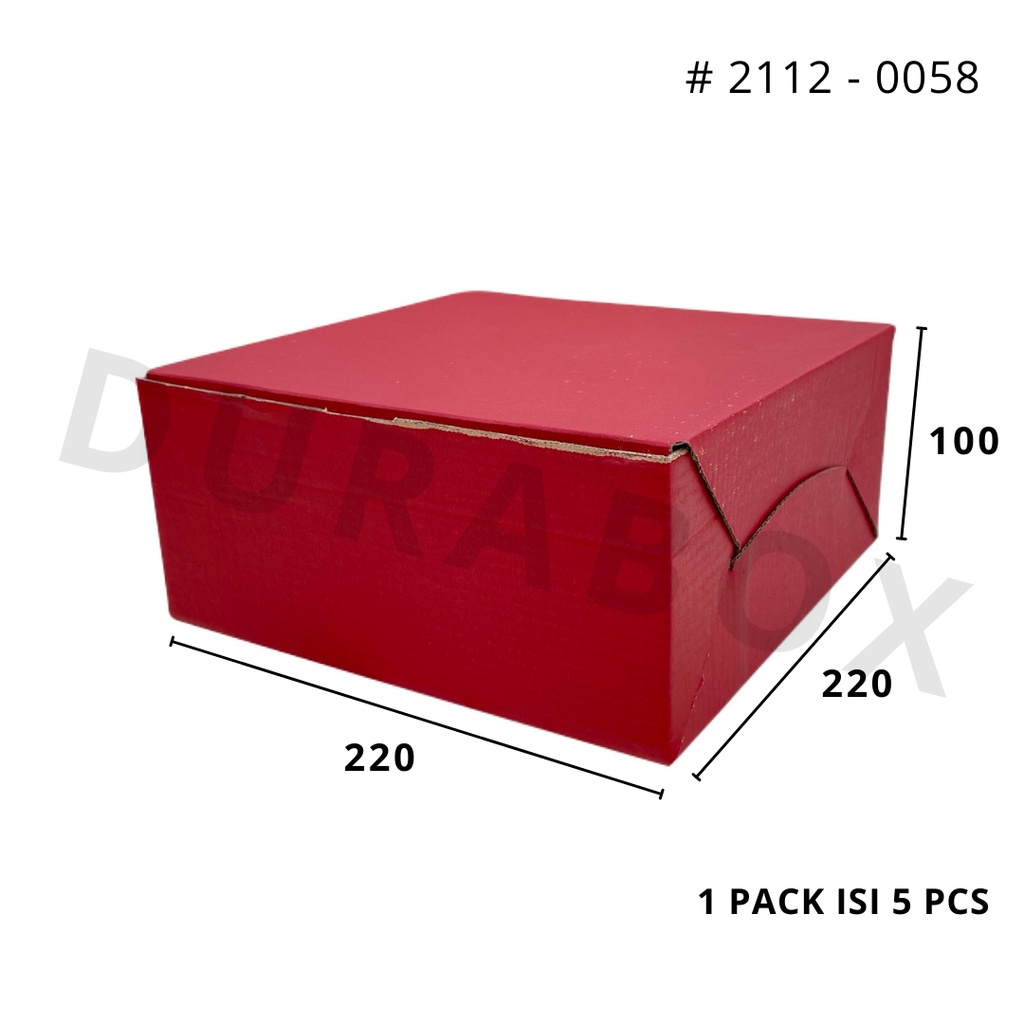 

22 x 22 x 10 cm MAILER | KARDUS / KARTON BOX CORRUGATED - KEMASAN / PACKAGING / PACKING MAKANAN | #2112-0058