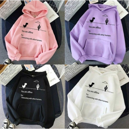 SWEATER OFFLINE NOTICE ERROR HOODIE FLEECE