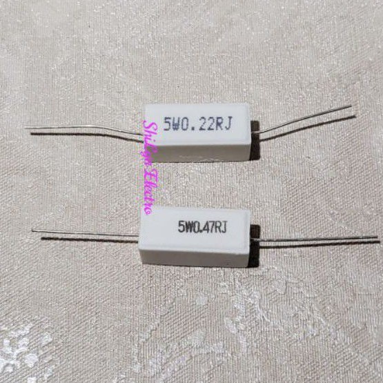 HARGA 10 PCS RESISTOR KAPUR 5W 1K 10K 22K 47K 100K 120K 220K 270K 330K OHM