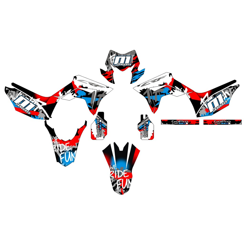 Sticker DECAL CRF 150 L Bisa Custom Stiker Honda CRF 150 L  (31)