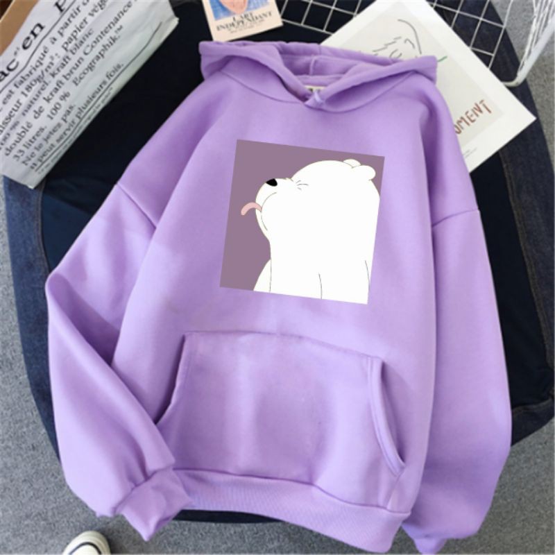 Cute Bear Hoodie Fleece Baguss