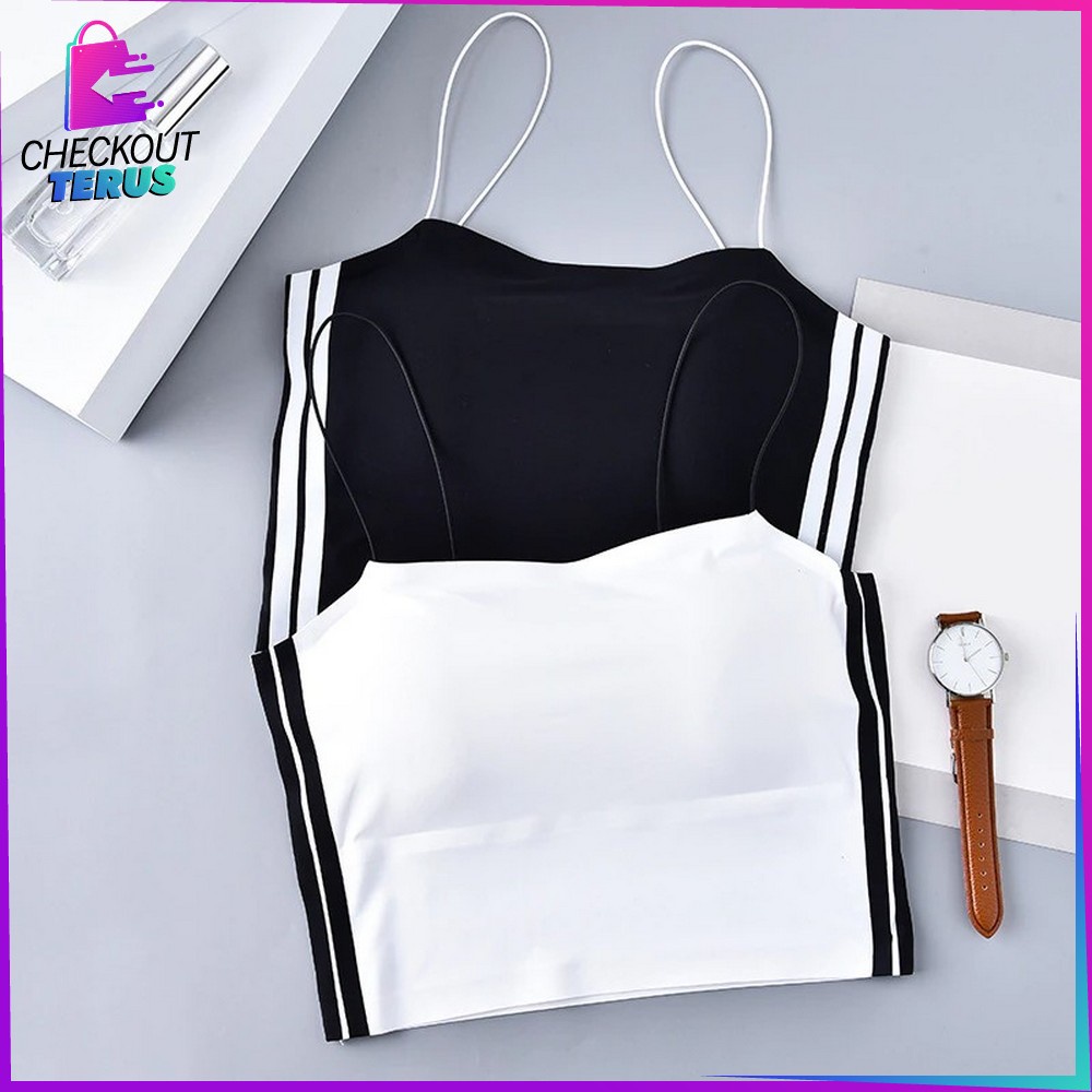 CT P103 Bra Kembem Wanita Crop Top Kembem Tali Wanita Pakaian Dalam Wanita Tank Top Wanita Pakaian Dalam Atasan Wanita