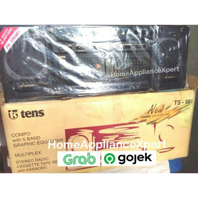 Tens 5 Band Stereo Compo Radio Cassette Tape Recorder Ori dan Baru