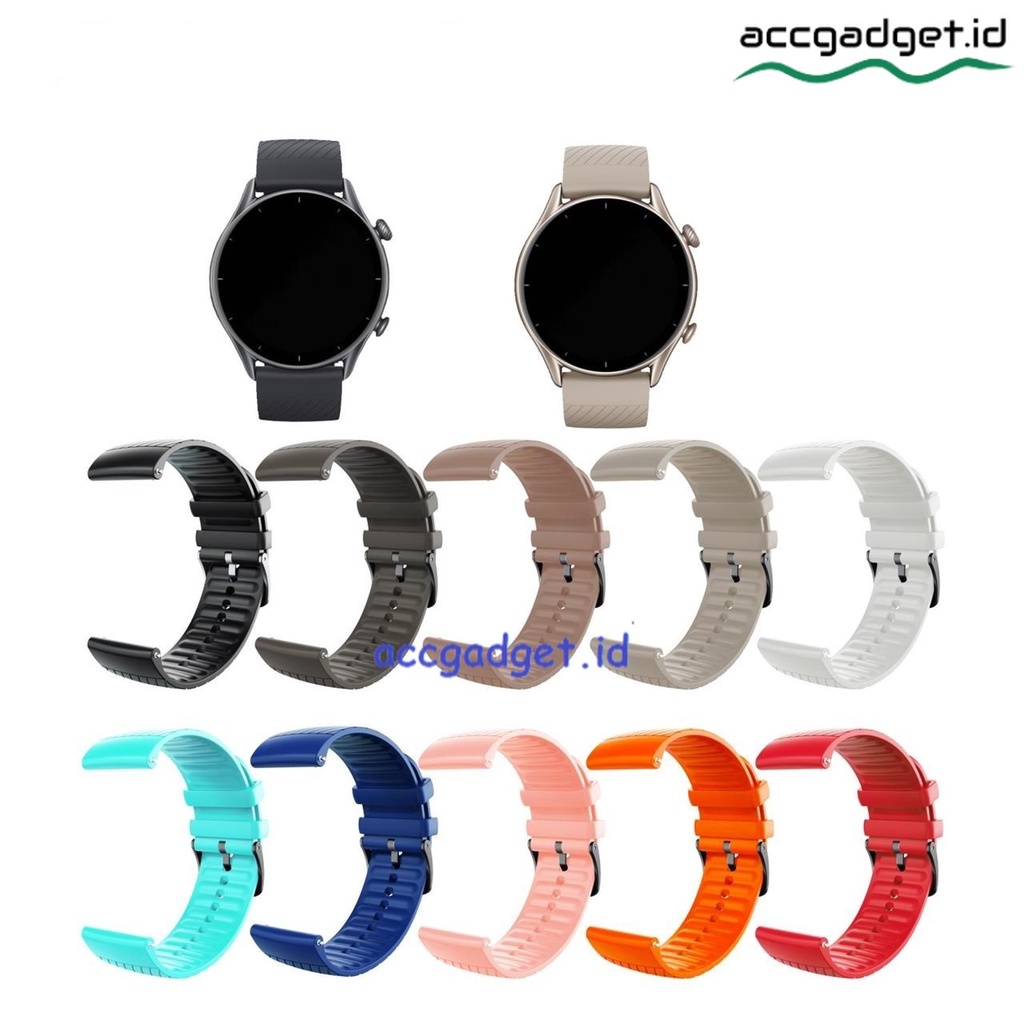 Tali Strap Full color untuk Smartwatch Amazfit GTR 47mm / GTR 2 / GTR 2e / Stratos / Stratos 3 - GT1 Silikon Strap