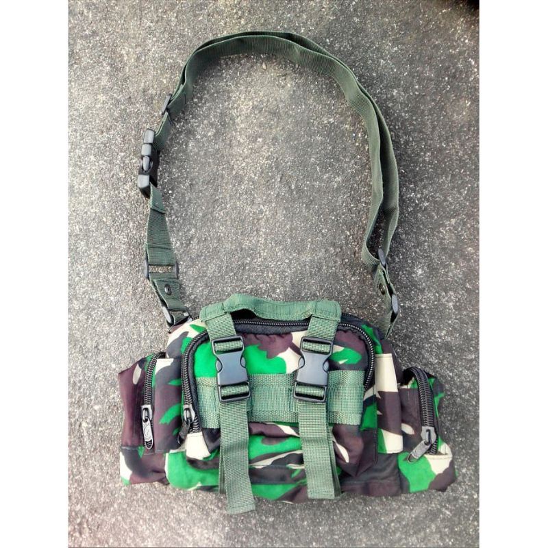 Tas Selempang Loreng Malvinas - Tas Samping Tactical Army