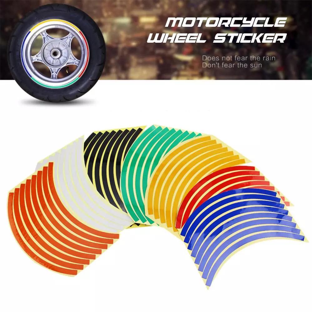 Quinton Motors Wheel Sticker Auto Decals Untuk Kawasaki Strip Reflektif Stiker Motor 17&quot;18&quot; Stiker Sepeda Rim Stripe Tape