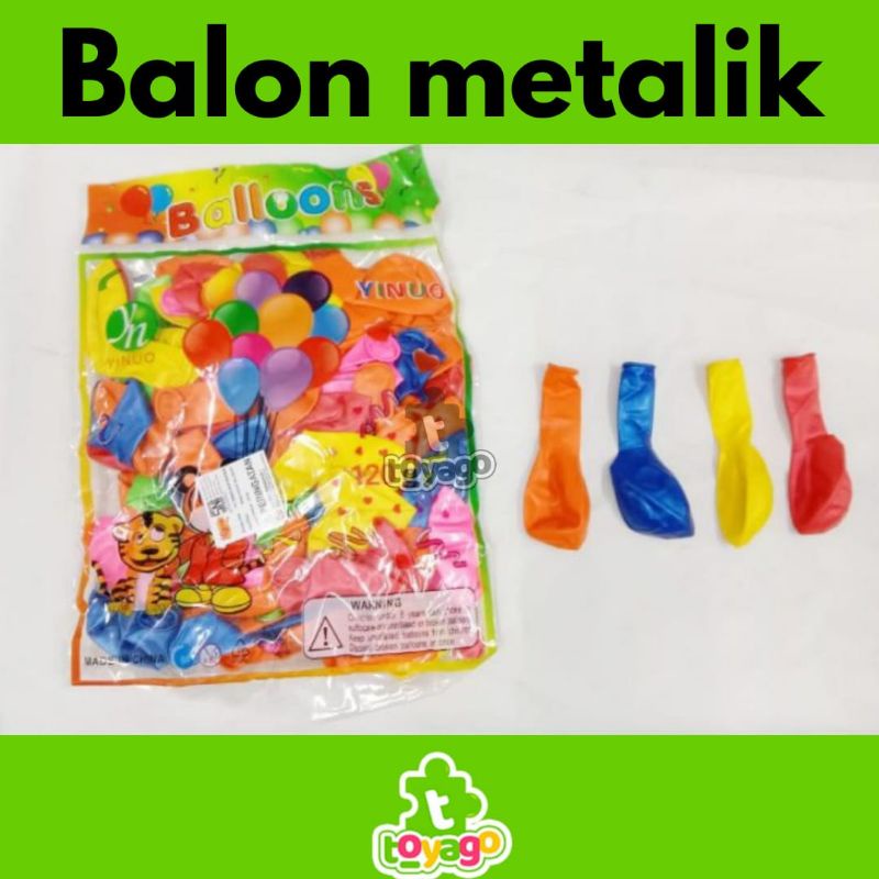 Balon Latex Metalik/Balon Karet Metalik Isi+-100 Pcs Grosir Murah