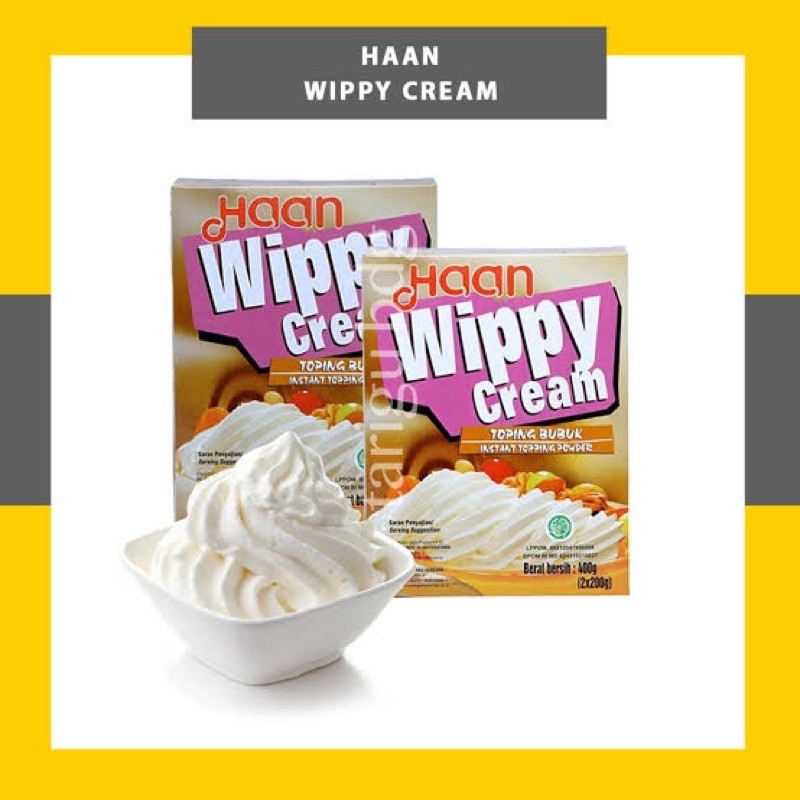 

HAAN WIPPY CREAM 400G (Topping Bubuk/ Instant Whipped Cream Powder)