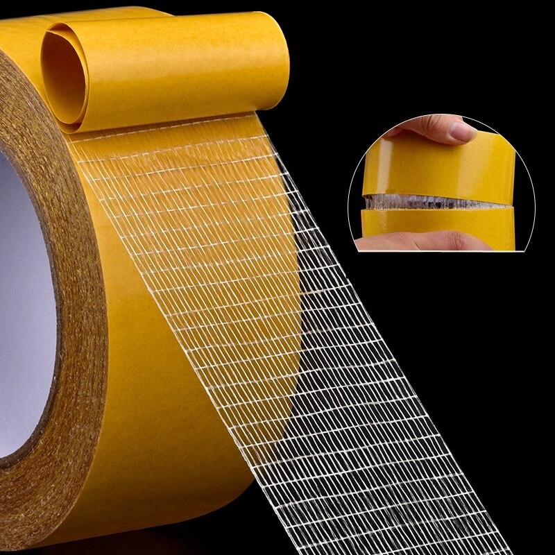 Lakban Super Strong Grid Fiber Tape 25mm 20 Meter - SQ20M - Transparent