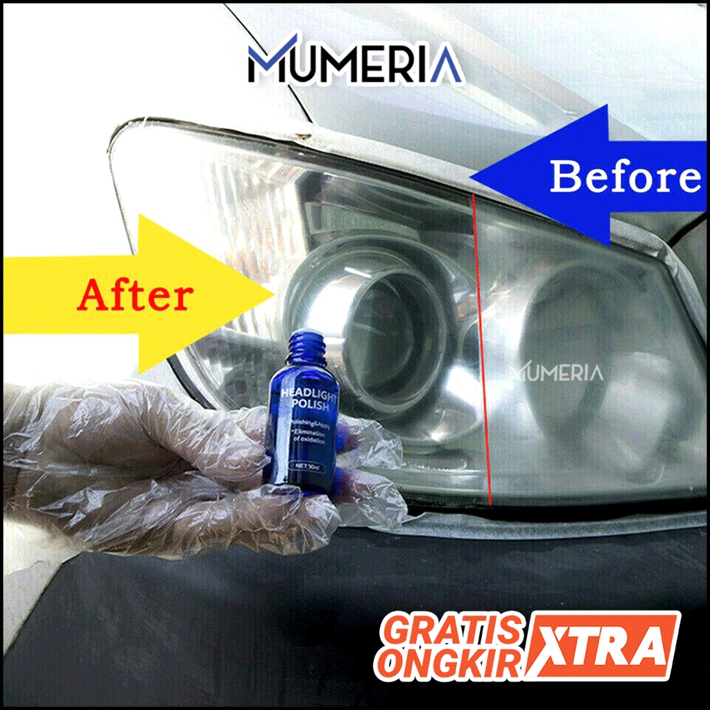 Coating Headlight Polish Cleaner Glass Protection Pembersih Pelindung Kaca Lampu Utama Mobil Motor