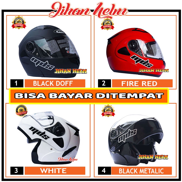 HELM / MDS / HELM MDS / HELM FULL FACE MDS PRO RIDER BLACK TERMURAH