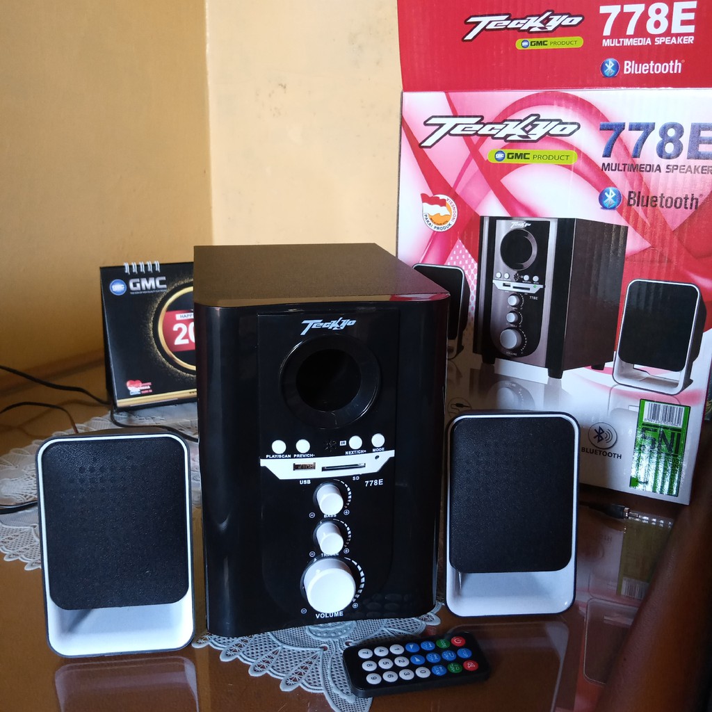 Speaker Aktif Bluetooth GMC Teckyo 778E Multimedia Radio USB Super Bass - Varian Warna