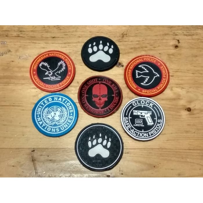 Patch Emblem Bahan Karet ( Topi/Tas/Jaket/Dll)