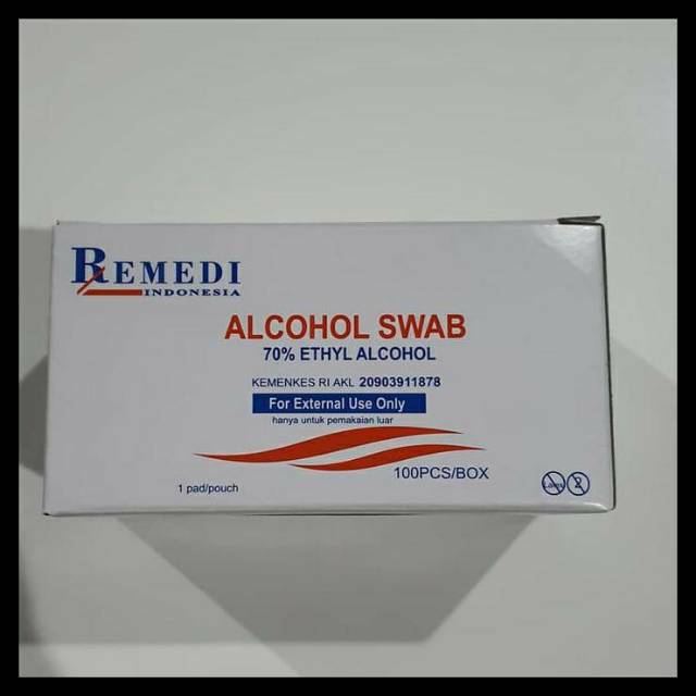 Tisu alkhol /Alkohol swabs/Alcohol swabs/ isi 100pc/Alkohol cair 70%