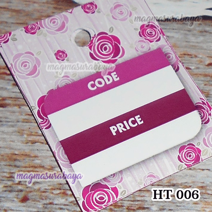 

LABEL HARGA - PRICE TAG -VINTAGE- ROSE PINK